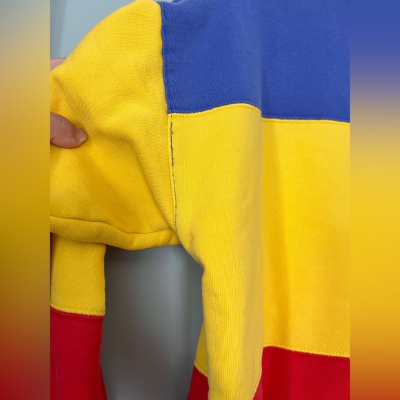 90s Vintage Colorblock 100% Cotton Crewneck Sweatshirt - Picture 9 of 10